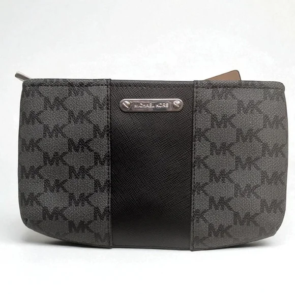 Michael Kors Monogram Belt Bag in Black and Gray Michael Kors Grey and Black Monogram Logo Belt Bag NWT | eBay main image 3